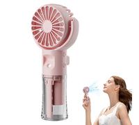 Sghtil Ventilateur à main avec nébuliseur - Éventail personnel avec nébuliseur, petit refroidisseur d'air avec 4 modes rechargeable USB pour utilisation en intérieur et en extérieur