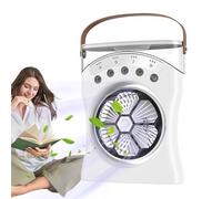 Sghtil Ventilateur de bureau avec nébuliseur, ventilateur avec pulvérisateur rechargeable et refroidisseur | Refroidissement 3 vitesses et rotation à 180 degrés pour camping, plage, chambre, salle de