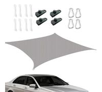 Sghtil Voile d'ombrage imperméable - Cordes réglables pour un auvent avec protection UV - Voile d'ombrage pour société, terrasse, jardin, barbecue, extérieur, tourisme sac à dos, randonnée,