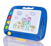 SGILE Ardoise Magique Grande - 42 X 33 cm Enfant Tableau de Dessin Magnétique Effaçable, Cadeau Jouet Educatif pour Bambin (Bleu)