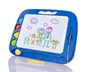 SGILE Ardoise Magique Grande - 42 X 33 cm Enfant Tableau de Dessin Magnétique Effaçable, Cadeau Jouet Educatif pour Bambin (Bleu)