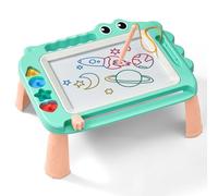 SGILE Jouets pour enfants, tableau magique magnétique pour l'apprentissage précoce, ardoise magique effaçable en couleur avec 4 Pieds, quatre timbres, cadeau pour bébé, fille, garçon, 3 4 5 ans, Verde