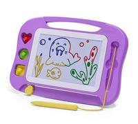 SGILE Tablette à Dessin Magnétique pour Enfants, Ardoise Magique Effaçable et Colorée avec Stylo Magnétique, Tableau Magique avec Trois Tampons, Jouet de Voyage, Cadeau d'anniversaire, Violet