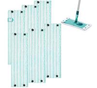 Sgizoku Lot de 6 serpillères de rechange compatibles avec Leifheit Clean Combi Twist M Micro Duo - En microfibre - Accessoire de rechange - Forte puissance de nettoyage - 42 x 15 cm