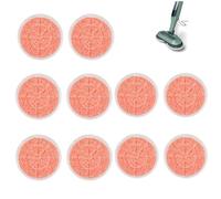 Sgizoku S6002UK Lot de 10 tampons de rechange pour balai vapeur Shark Steam Mop - Tampons de nettoyage réutilisables - Velours orange super friction + tampons en fil de nylon