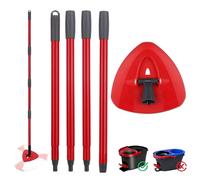 Sgizoku Tête de serpillère rotative avec poignée Compatible avec Viledar/O-Cedars 2 en 1, 3 en 1 Turbo Mops Recharge pour Turbo Smart/EasyWring et Accessoires de Nettoyage - Chiffon Non Inclus