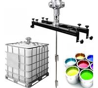 SGKOMN Agitateur pneumatique Commercial à 5 cylindres, pour Le mélange de Solutions à viscosité élevée, avec Support rétractable., A