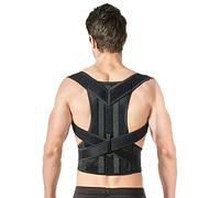 SGKOMN Correcteur de Posture Grande Taille XS-5XL pour Hommes et Femmes, Ceinture de Soutien du Haut et du Bas du Dos, redresseur de Taille, soulage Les douleurs au Cou, au Dos et aux épa(Black-3XL)