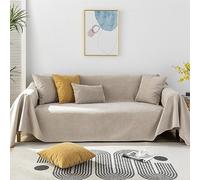 SGKOMN Couvertures pour canapés Grande Couverture de canapé 1 2 3 4 Places Couvertures pour canapés Grande Housse de canapé imperméable en Polyester pour canapés et chaises Hous(Khaki 180X300cm)