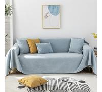 SGKOMN Couvertures pour canapés Grande Couverture de canapé 1 2 3 4 Places Couvertures pour canapés Grande Housse de canapé imperméable en Polyester pour canapés et chaises Hous(Blue 2 180X300cm)