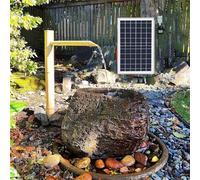 SGKOMN Fontaine Solaire en Bambou avec Pompe, Fontaine d'extérieur autoportante, Fontaine Solaire Feng Shui en Bambou, décoration de Jardin Zen pour Bureau, Patio, Cour