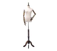 SGKOMN Mannequin de Tailleur pour Magasin de vêtements avec Base en Bois et étagère de présentation, #6-M