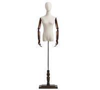 SGKOMN Mannequin de Tailleur pour Magasin de vêtements avec Base en Bois et étagère de présentation, #1-S