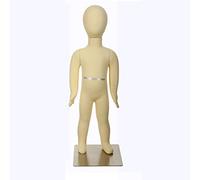 SGKOMN Mannequin Enfant Corps Entier 1-14 Ans, Torse de Mannequin réglable sans Visage avec Base en métal, présentoir de Mannequin réaliste et détachable, Straight Rod Base-7 Year Old