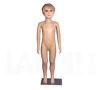 SGKOMN Mannequin Enfant, Mannequin Enfant Complet, Mannequin Enfant Debout réaliste Unisexe + Base, avec Bras Amovible, présentoir à vêtements, Skin Color-a