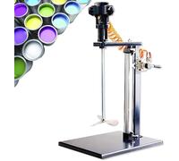 SGKOMN Mélangeur de Peinture pneumatique, mélangeur à palettes pour mortier de 5 gallons avec Support, agitateur Vertical de Bureau, Hauteur réglable, Outil de mélange pour revêtement, 3 Impellers