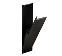 SGKOMN Porte-Brosse de Toilette encastré, alcôve de Douche en Acier Inoxydable 304, Niche de Salle de Bain Invisible pour la rénovation de Salle de Bain des hôtels, Black-11.8x44.8x12.5cm