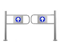 SGKOMN Portillon de sécurité pivotant à 90° en Acier Inoxydable pour supermarchés et usines - Conception unidirectionnelle, barrière d'allée Durable pour Parcs et Zones co, 60×97 Cm