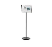 SGKOMN Présentoir pour Panneaux d'affichage, Support de Sol pour Affiches A3, Affichage Vertical et Horizontal, Guide d'orientation pour signalétique Scolaire, église, Entreprise, sa, Black