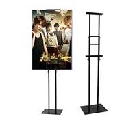 SGKOMN Présentoir publicitaire pour Magasin, Porte-Menu Double Face, Support de Sol Robuste avec Base, Support d'affichage réglable pour Commerce et hôtel., Upright Style