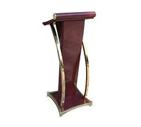 SGKOMN Pupitre autoportant en Acrylique et métal, chaire de conférence, pupitre sur Pied, lutrin Professionnel avec Large Tablette de Lecture, Portable pour église et école, Red-a