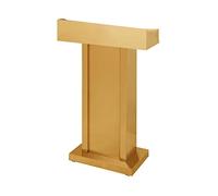 SGKOMN Pupitre autoportant en Acrylique et métal, pupitre de conférence, Podium sur Pied, Surface de Lecture surélevée, Podium d'accueil, Table d'orateur pour Mariage, P, Gold-70X34X107CM