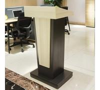 SGKOMN Pupitre de conférence Portable sur roulettes, pupitre Mobile Robuste pour église, Restaurant, pupitre en Bois avec œillets pour câbles.