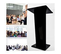 SGKOMN Pupitre de conférence, pupitre d'accueil européen en Acrylique Transparent, pupitre Portable Transparent pour Mariages, Bureaux, écoles et églises, avec Tablette de lectu