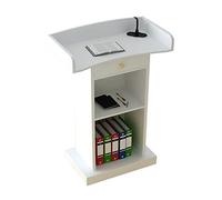 SGKOMN Pupitre de Sol, Podium, Support de pupitre, pupitre en Bois, pupitre sur Pied, Bureau d'accueil pour orateurs avec étagère de Rangement, idéal pour Les Discours en Bois, B-1