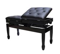 SGKOMN Tabouret de Piano, Banc de Piano réglable en Hauteur, Coffre à Livres avec Deux Compartiments de Rangement, Convient aux Adultes et aux Enfants Lors des Concerts scolai