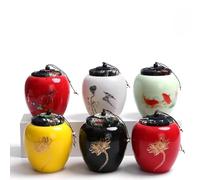 SGLDXQVZJHM Urne funéraire, Urnes Souvenirs en céramique, crémation d'animaux de Compagnie, Petit mémorial Humain, décorative for Cendres Chien Chat Mini céramique(Red)