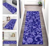 SGLGSTORE Tapis de Passage Antiderapant Tapis de Cuisine Lavable Bleuviolet Tapiscouloir Moquette Anti-Taches d'entrée intérieurs 70X120CM Tapisdécoration pour Chambre Salon Paillassons