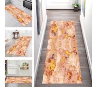 SGLGSTORE Tapis de Passage Antiderapant Tapis de Cuisine Lavable Caramel Jaune Rouge Tapiscouloir Moquette Anti-Taches d'entrée intérieurs 70X120CM Tapisdécoration pour Chambre Salon Paillassons