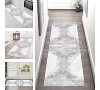 SGLGSTORE Tapis de Passage Antiderapant Tapis de Cuisine Lavable Gris Clair Tapiscouloir Moquette Anti-Taches d'entrée intérieurs 90X120CM Tapisdécoration pour Chambre Salon Paillassons