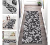 SGLGSTORE Tapis de Passage Antiderapant Tapis de Cuisine Lavable Gris Noir Tapiscouloir Moquette Anti-Taches d'entrée intérieurs 70X120CM Tapisdécoration pour Chambre Salon Paillassons