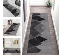 SGLGSTORE Tapis de Passage Antiderapant Tapis de Cuisine Lavable Gris Noir Tapiscouloir Moquette Anti-Taches d'entrée intérieurs 70X120CM Tapisdécoration pour Chambre Salon Paillassons