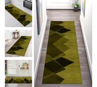 SGLGSTORE Tapis de Passage Antiderapant Tapis de Cuisine Lavable Jaune-Vert Noir Tapiscouloir Moquette Anti-Taches d'entrée intérieurs 70X120CM Tapisdécoration pour Chambre Salon Paillassons