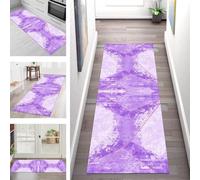SGLGSTORE Tapis de Passage Antiderapant Tapis de Cuisine Lavable Violet Tapiscouloir Moquette Anti-Taches d'entrée intérieurs 70X120CM Tapisdécoration pour Chambre Salon Paillassons