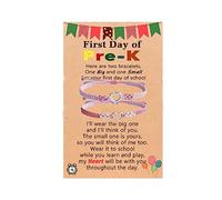 Sgoeths Cadeaux de rentrée scolaire - Bracelets pour maman et fille - Bracelets pour maman et moi - Bracelets assortis en forme de cœur - Ensemble de bijoux pour filles et garçons (bracelet rose)