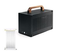 SGPC K49-BL Boîtier Mini ITX noir, poignée en bois, câble élévateur Gen 4/petit facteur de forme de 8,3 L, prend en charge le processeur graphique jusqu'à 300 mm, refroidisseur de processeur jusqu'à