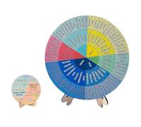 Sgphrzlt Roue en bois double face avec support, 20 cm, tableau des émotions pour la santé mentale et le counseling - Décoration de bureau pour thérapeutes, travailleurs sociaux, conseillers, usage