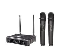 SGPRO Système de microphone sans fil de 2 micros portables et 1 récepteur filaire à configuration rapide pour scène, studio, lieu de travail et utilisation à la maison pour chanter et parler