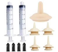 Sgqtqybk 1 Set Kitten Office Syringe & Mini Nipples, Silicone Kitten Bottle Office Kit pour Les écureuils pour Chats de Chiot Nouveau-né et Autres seringues pour Animaux de Compagnie Nouveau-nés