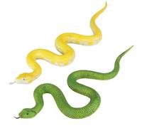 Sgqtqybk 2pcs Faux Serpent, élastique Snakes en Plastique réaliste Python Figures animales Prank Prank Stress Relief Toys Educational Toys Birthday Party Gift for Kids