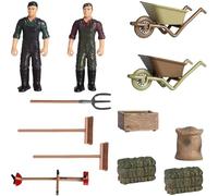 Sgqtqybk Toys de la Ferme 12pcs / Set Simulation réaliste Fermier des Figurines Figurines Miniatures britains de la Ferme
