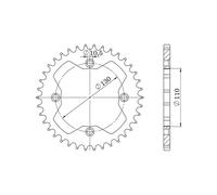 SGR COURONNE S AC P520-D39 POUR HONDA TRX EX SPORTRAX 400 05/08