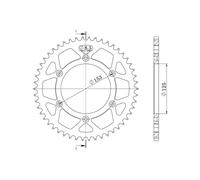 Wrp Honda Cr/crf/xr 84-07 Rear Sprocket Noir 48t