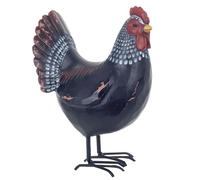 SGRIMALT Poule Noire Métal & Résine, Collection AUTHENTIK, H 23 cm