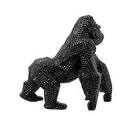 SGRIMALT Statuette Gorille XL Noir, Collection Black Rock, Polyrésine Semi-Brillante, L 43 cm