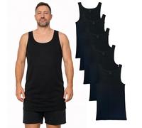 SGS Lot de 5 Maillot de Corps Homme Extra Long +12 cm - Ne Remonte Pas - Idéal sous Chemise & Pull - Débardeur Marcel Homme 100% Coton Côtelé - du S au 6XL